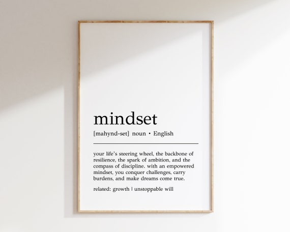 Mindset Office Motivational Wall Art Print