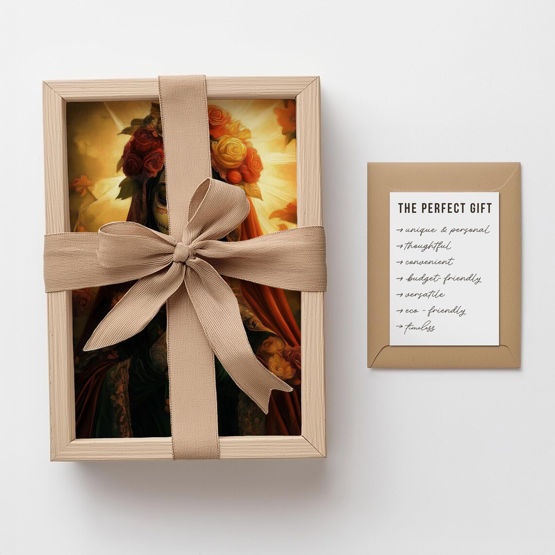 Day Of The Dead Praying Sugar Skull Art Print - Image 2