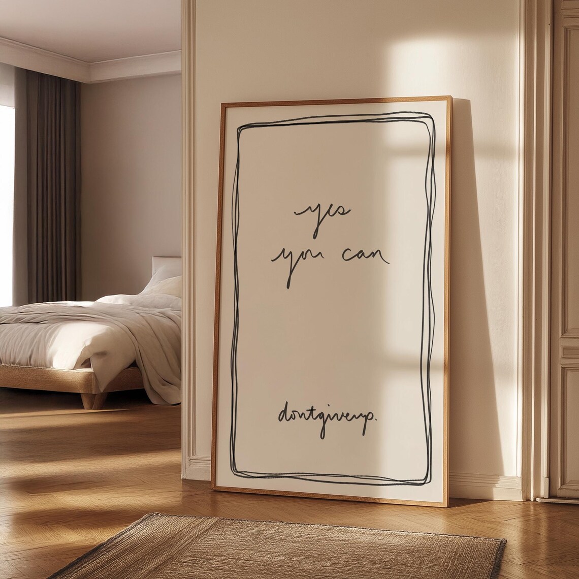 Yes You Can Dont Give Up Handwritten Motivational Quote Wall Poster