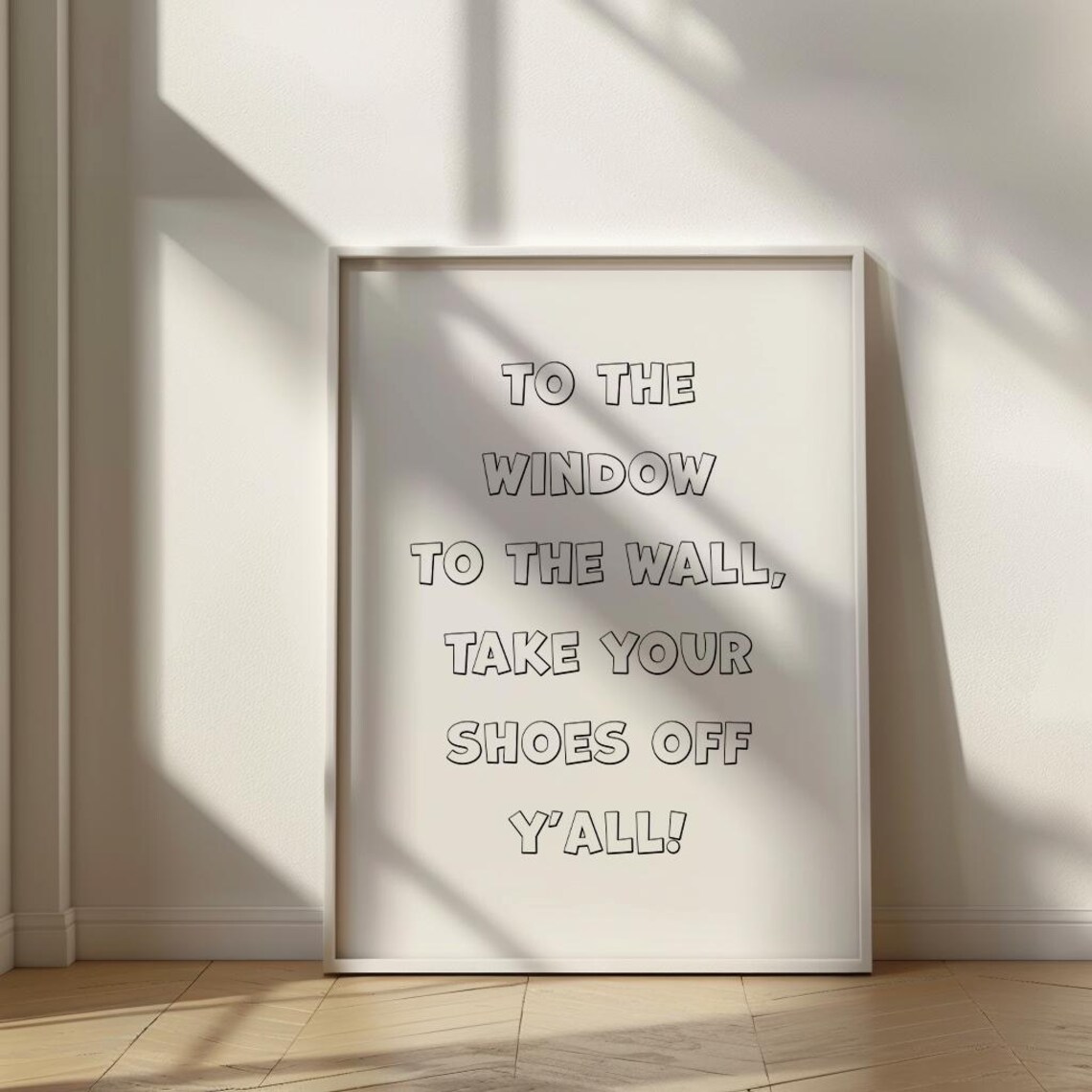 Take Your Shoes Off Funny Minimalist House Rules Entryway Wall Art - Image 2
