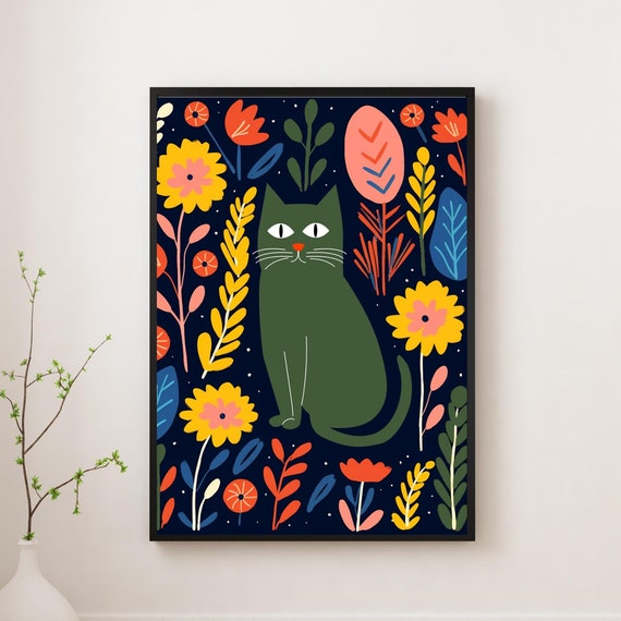 Maximalist Poster Unframed Eclectic Abstract Wall Art Colorful Bold Decor For Living Room Unique Modern Artwork Statement Home Decor