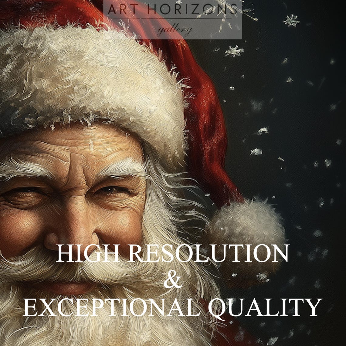 Santa Claus Portrait Wall Art Print Christmas Art Winter Holidays Painting Farmhouse Christmas Decor Santa Claus Art A129 - Image 3