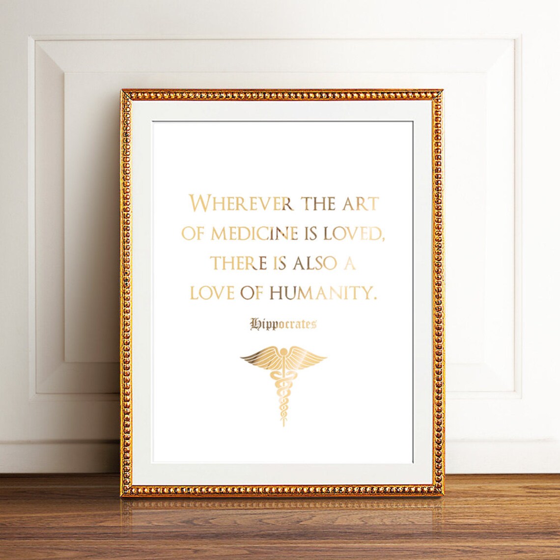 Medical Quote Gold Foil Art Print for Doctors - Image 3