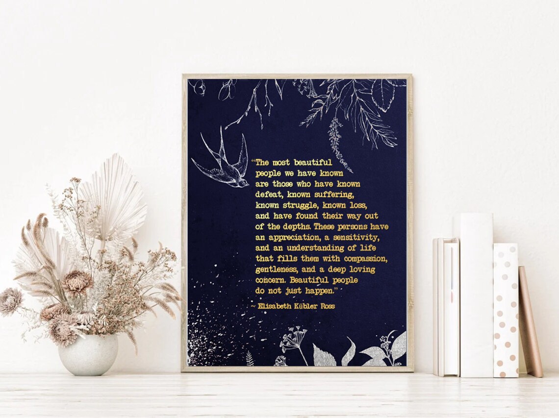 Elisabeth Kubler-Ross Quote Art Print, Gold Lettering - Image 4
