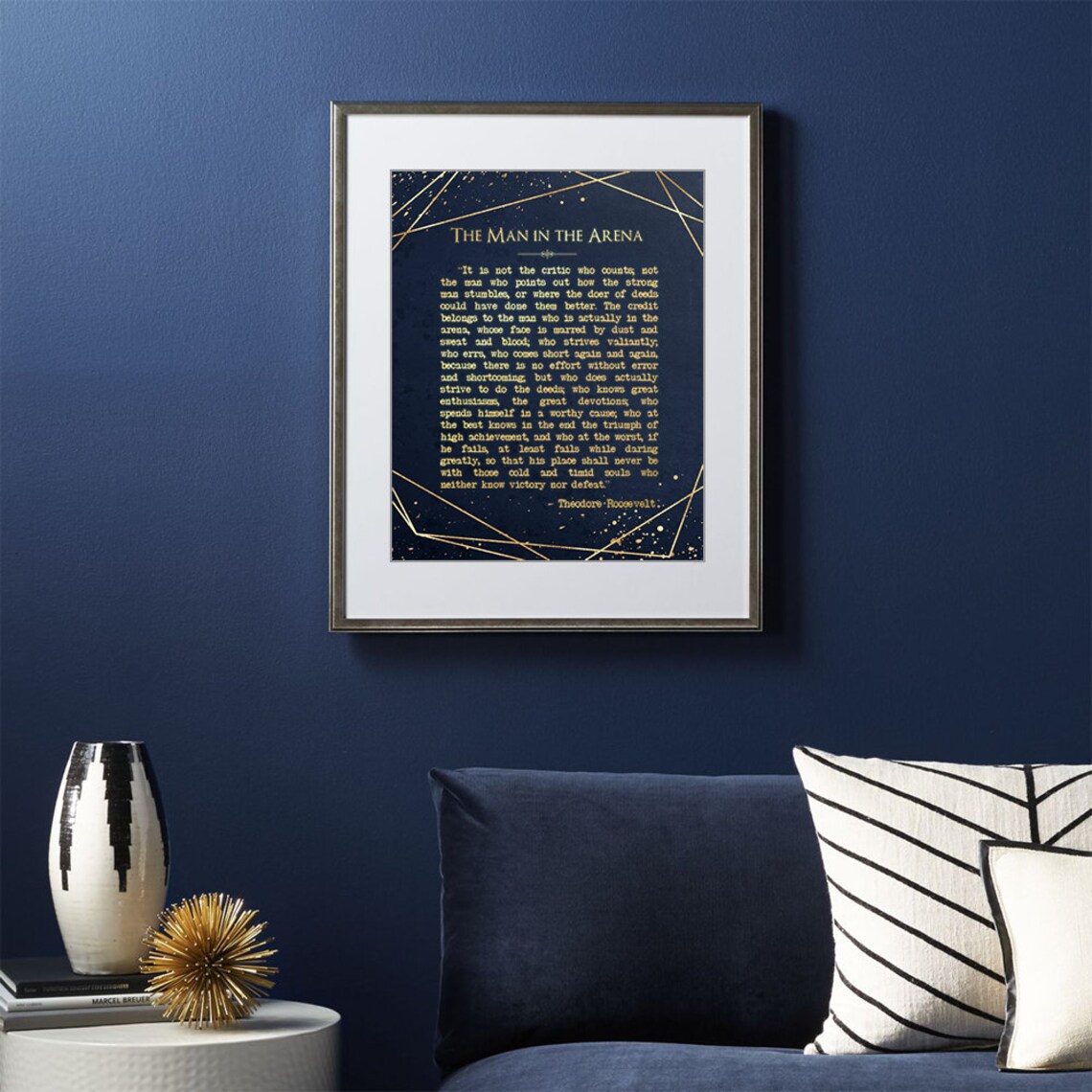 Theodore Roosevelt Quote, Man In The Arena Poster Print - Image 4