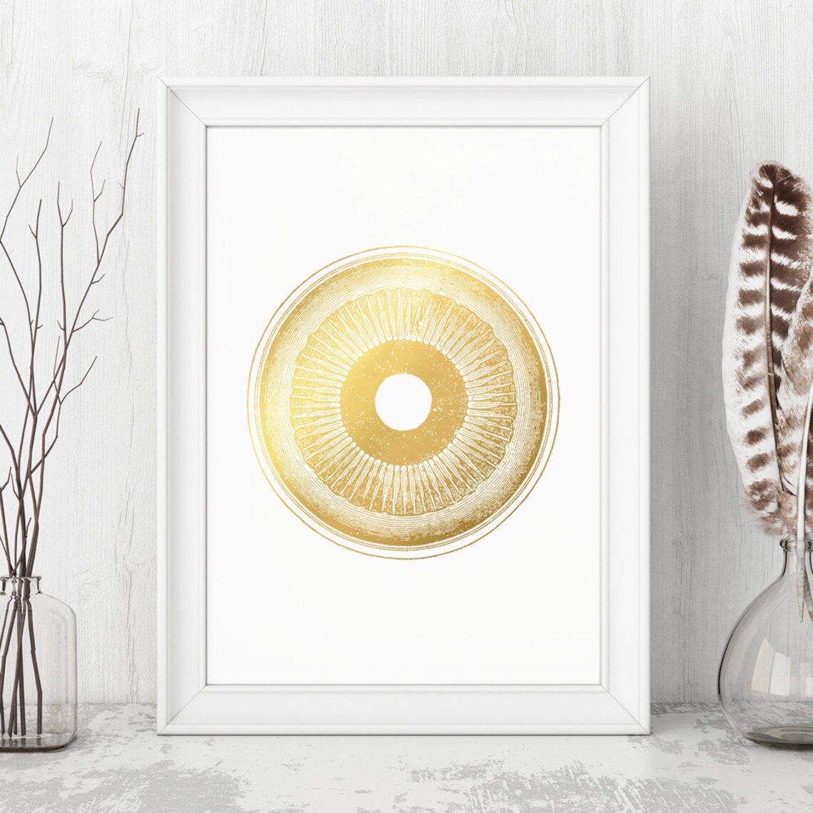 Optometry Decor Human Eye Iris, Gold Foil Art Print - Image 3