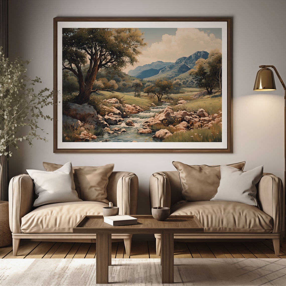 Autumn Rocky Mountain Stream Clear Creek Forest Valley Poster - Image 2