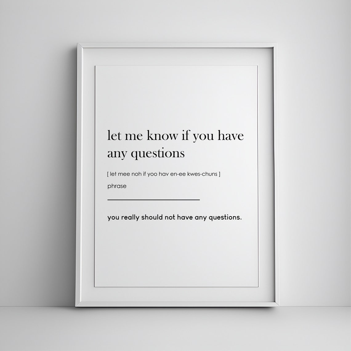 Office Wall Decor Funny Sign Art Print