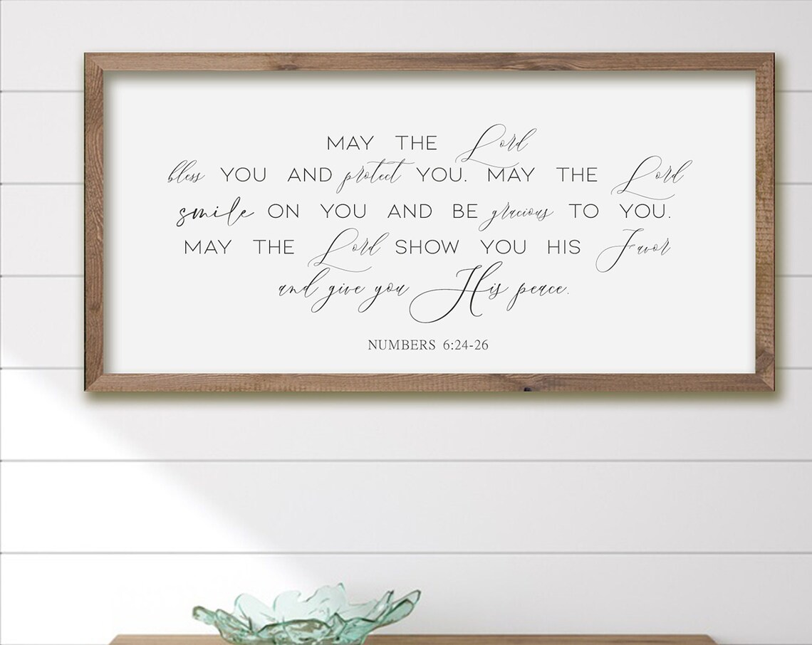 May The Lord Bless You And Protect You Christian Sign
