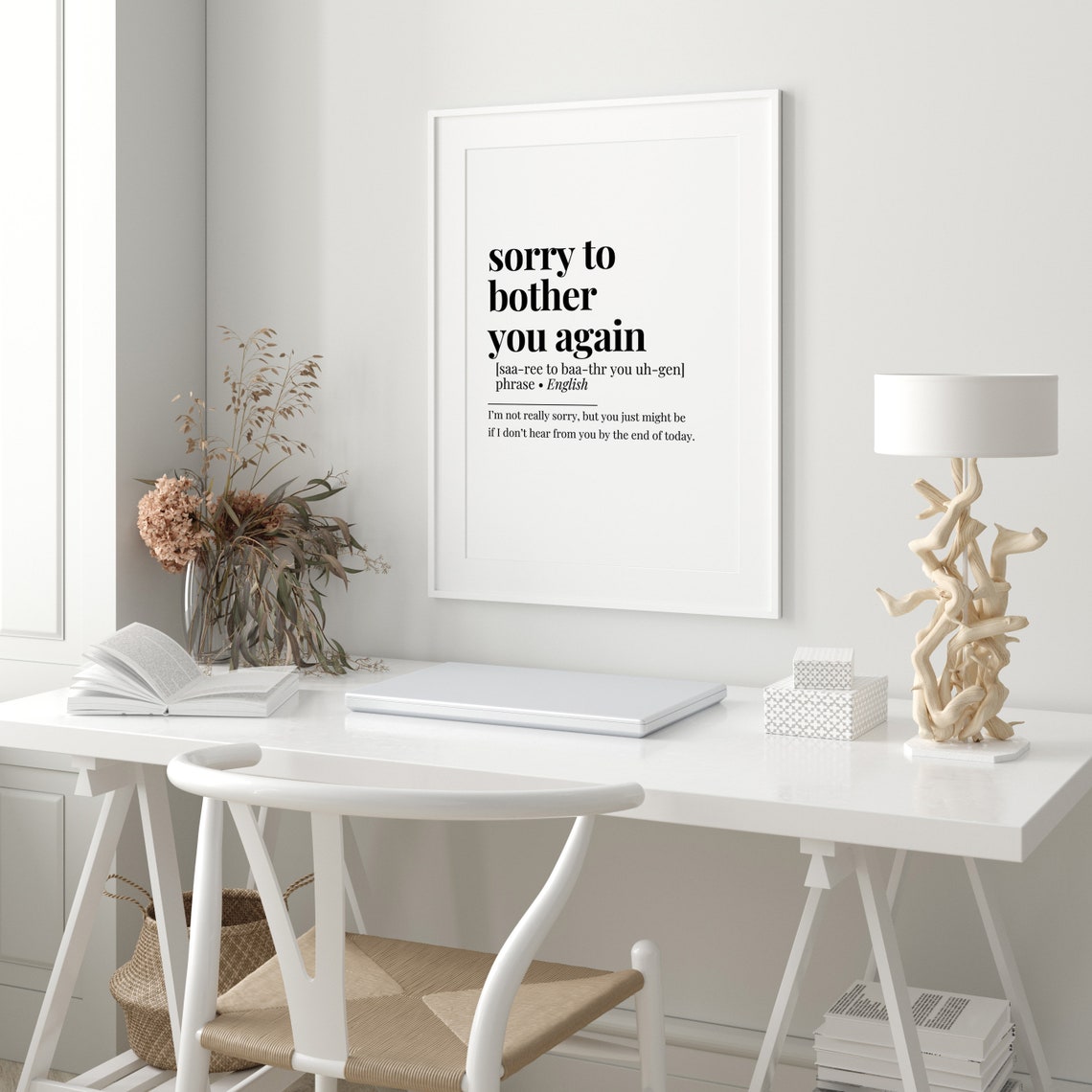 Sorry to Bother You Again Funny Sarcastic Office Dictionary Poster - Image 3