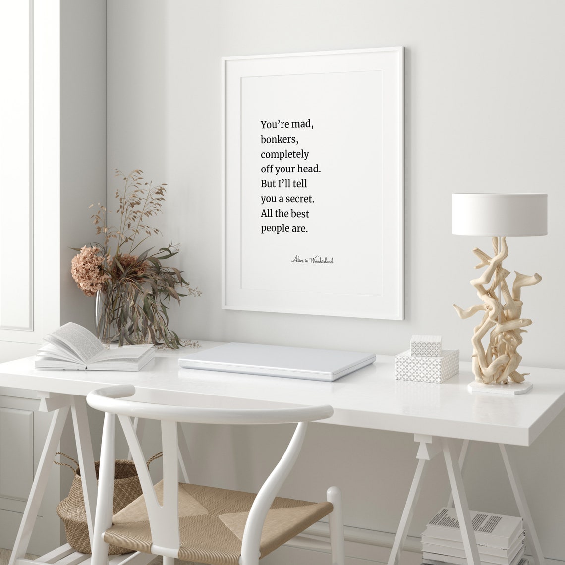 Alice In Wonderland Quote I Will Tell You A Secret Quote Alice In Wonderland Poster Motivational Quote Inspirational Quote - Image 2