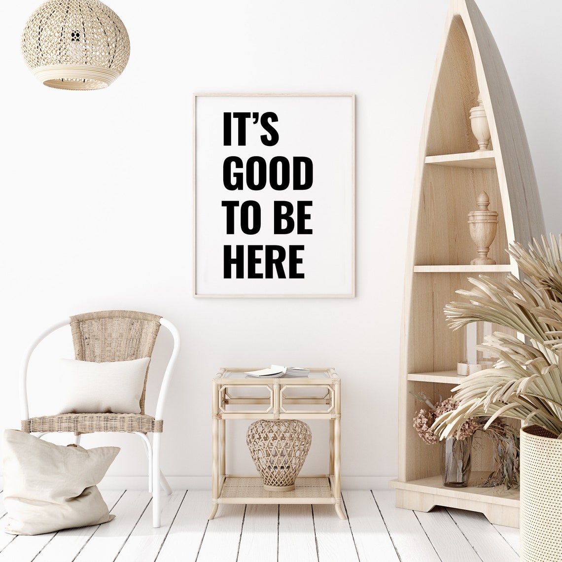 Its Good to Be Here Bold Typography Welcome Sign Home Poster - Image 2