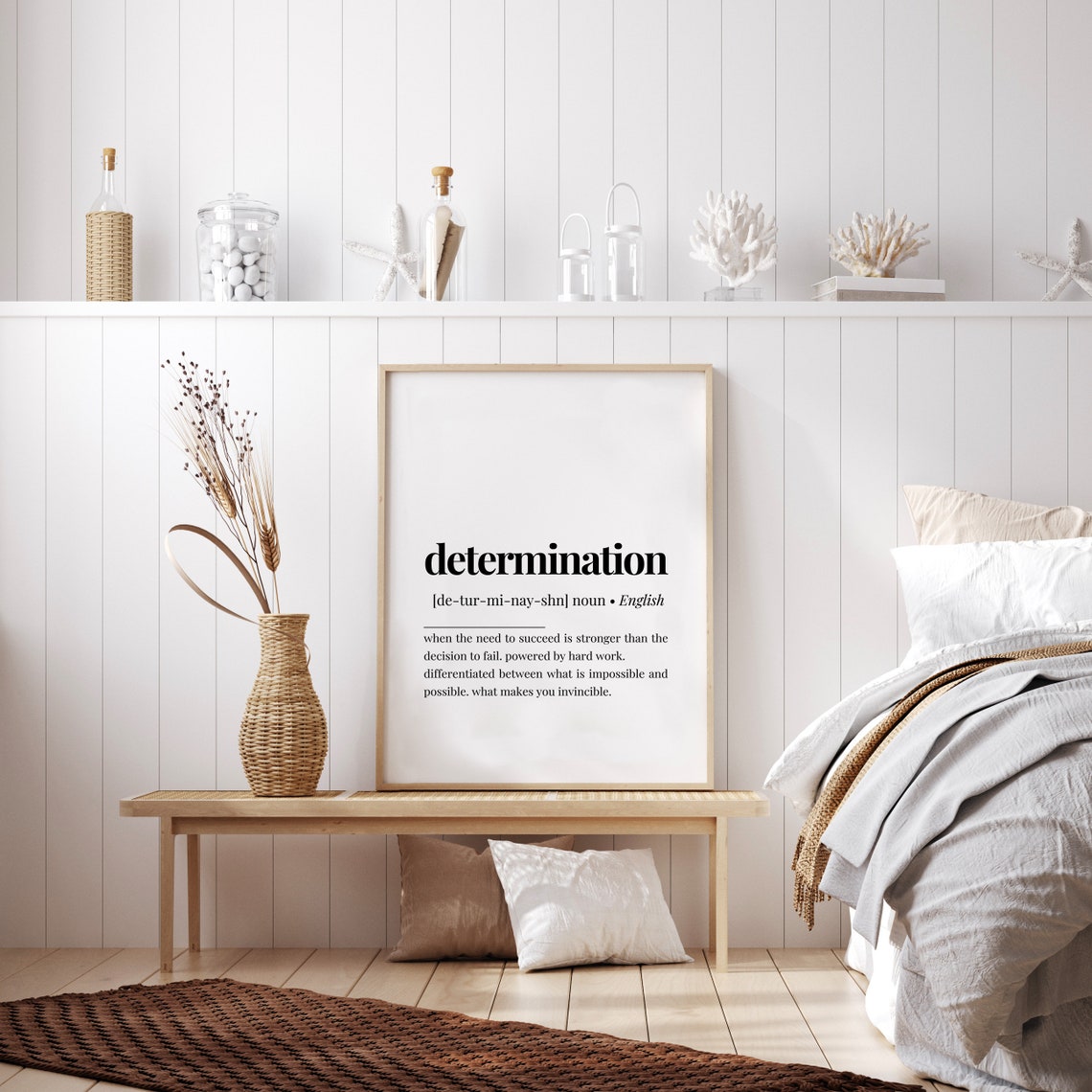 Determination Dictionary Definition Success Mindset Quote Poster - Image 3