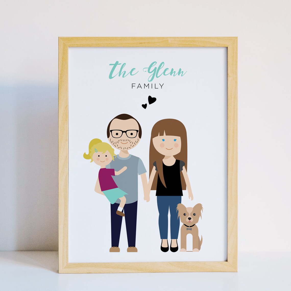 Personalized Big Family Reunion 2021 Illustrated Portrait Poster - Image 2