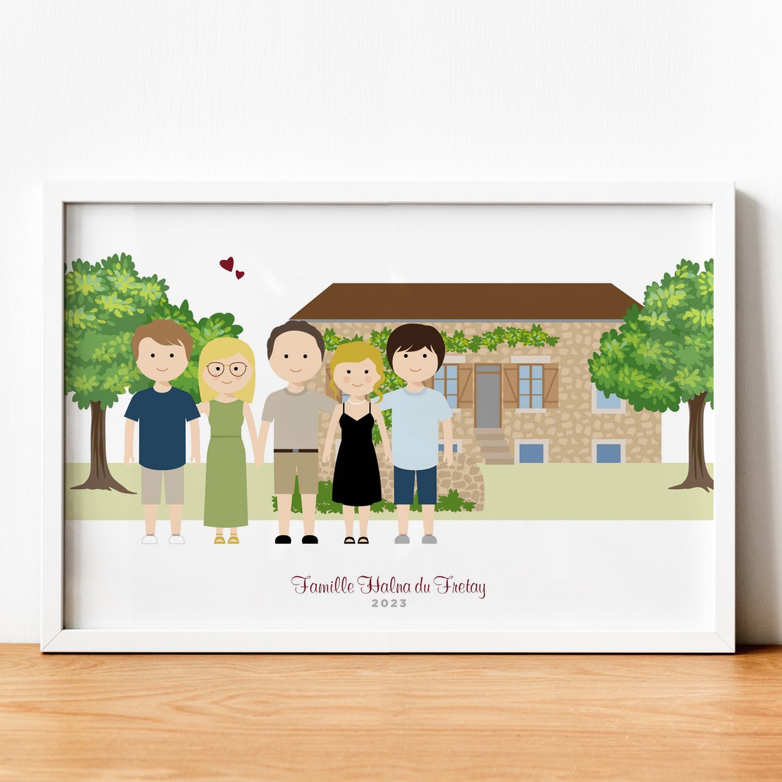 Personalized Family First Bonne Fete Papa 2019 Custom Portrait Poster - Image 4