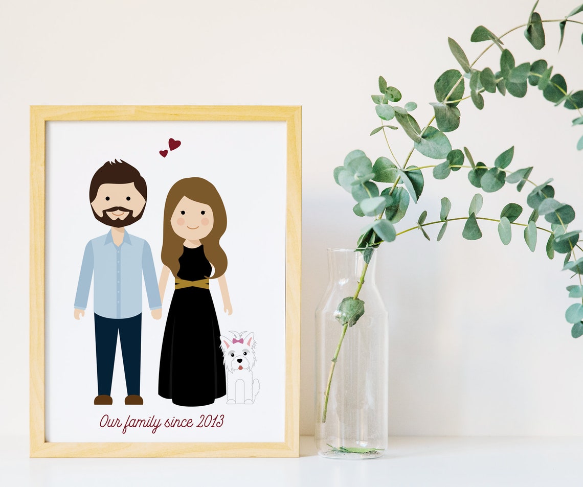 Personalized Couple with Motorcycle and Two Cats Illustration Poster - Image 2