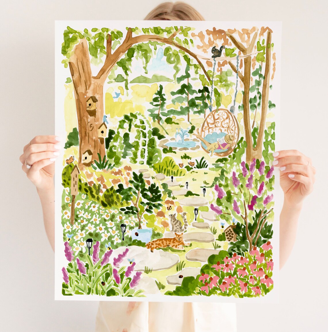 Spring Garden Art Print, Cottagecore Aesthetic - Image 3