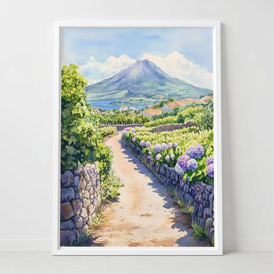 Pico Island Portugal Travel Poster, Europe Wall Art