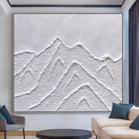Large Minimalist Mountain Wall Art Painting On Original Abstract Landscape Art Large Oil Painting Minimal Home Decor Living Room