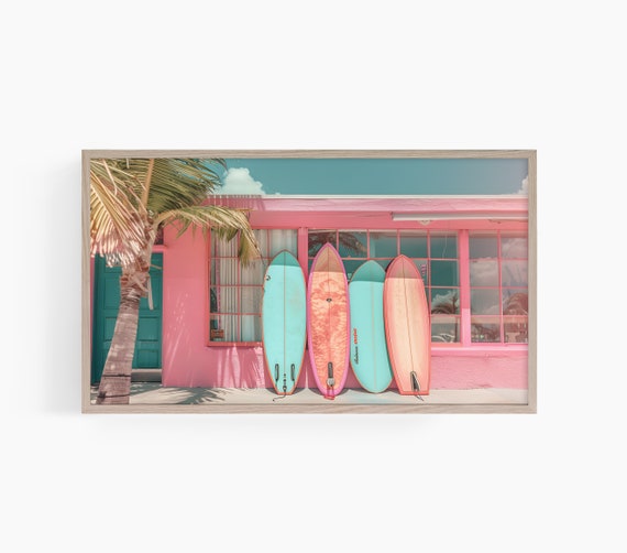 Frame Tv Art Surf Frame Tv Art Surf Art For Tv Surf Boards Art For Tv Frame Tv Art Beach Tropical Frame Tv Surf Shop Frame Tv