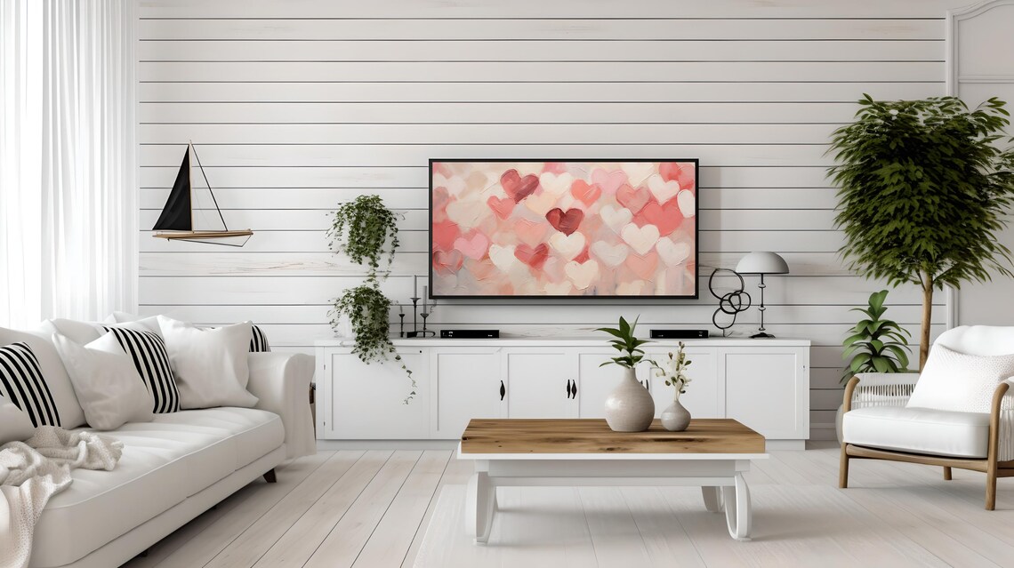Valentine Hearts Art Print for TV Wall Decor - Image 2