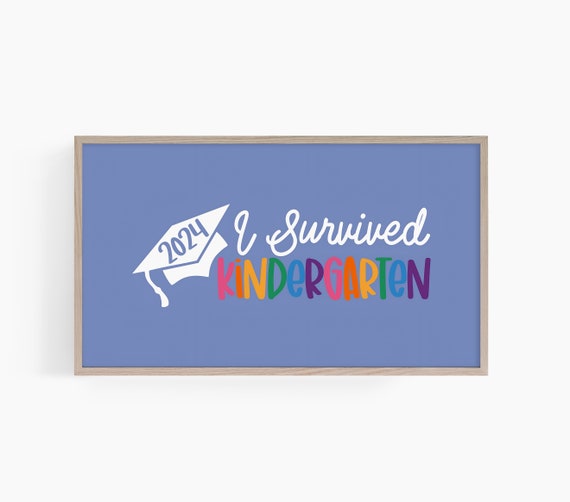 Graduation Frame Tv Art Kindergarten Grad Frame Tv Art Graduation Party Decor Kinder Grad Frame Tv Art T642