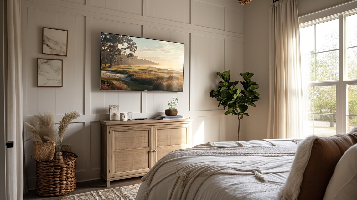 Sunrise Golf Course Fairway Trees Morning Light Sport Wall Art - Image 3