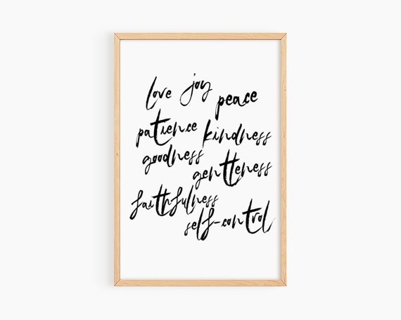 Fruit Of The Spirit Wall Art Farmhouse Scripture Wall Art Scripture Wall Art Fruits Of The Spirit