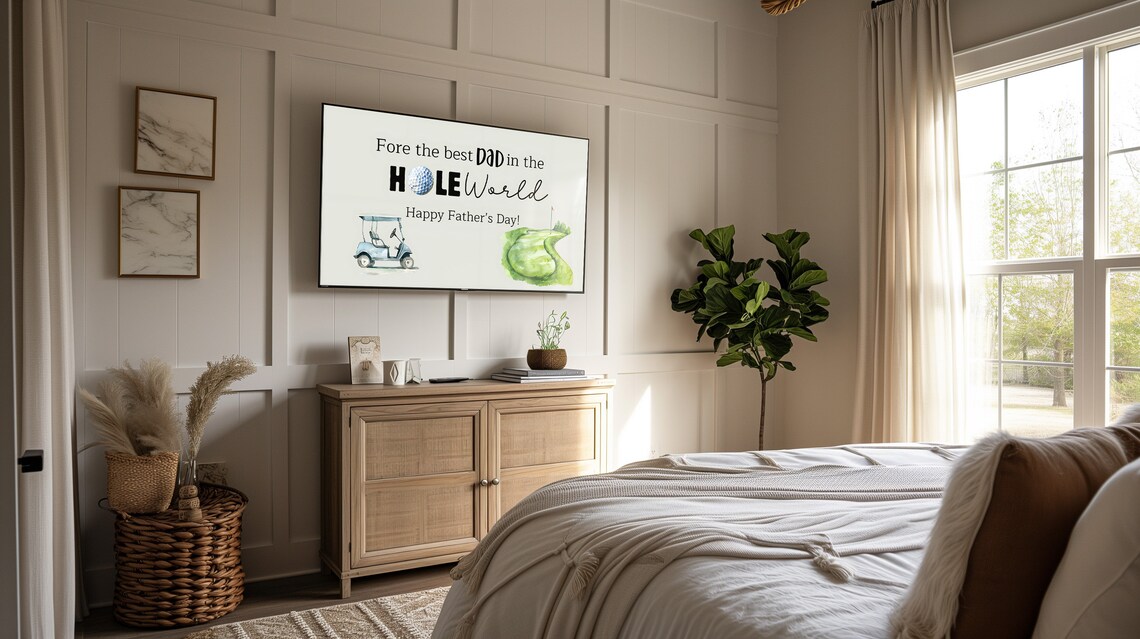 Father's Day Golf TV Art, Man Cave Decor - Image 2