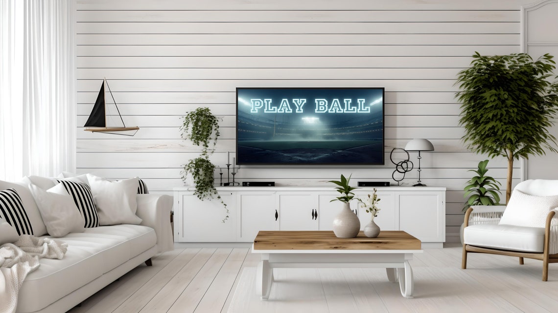 Play Ball Night Baseball Stadium Lights Sport Fan Decor Wall Art - Image 2
