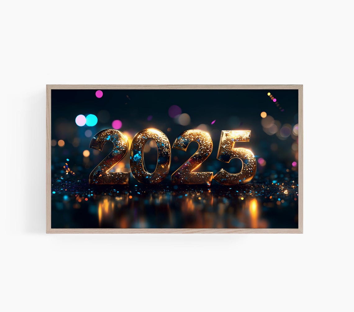 New Years Frame Tv Art Frame Tv Art 2025 New Years Tv Art Confetti Frame Tv Art New Years New Years Eve Party Tv T811