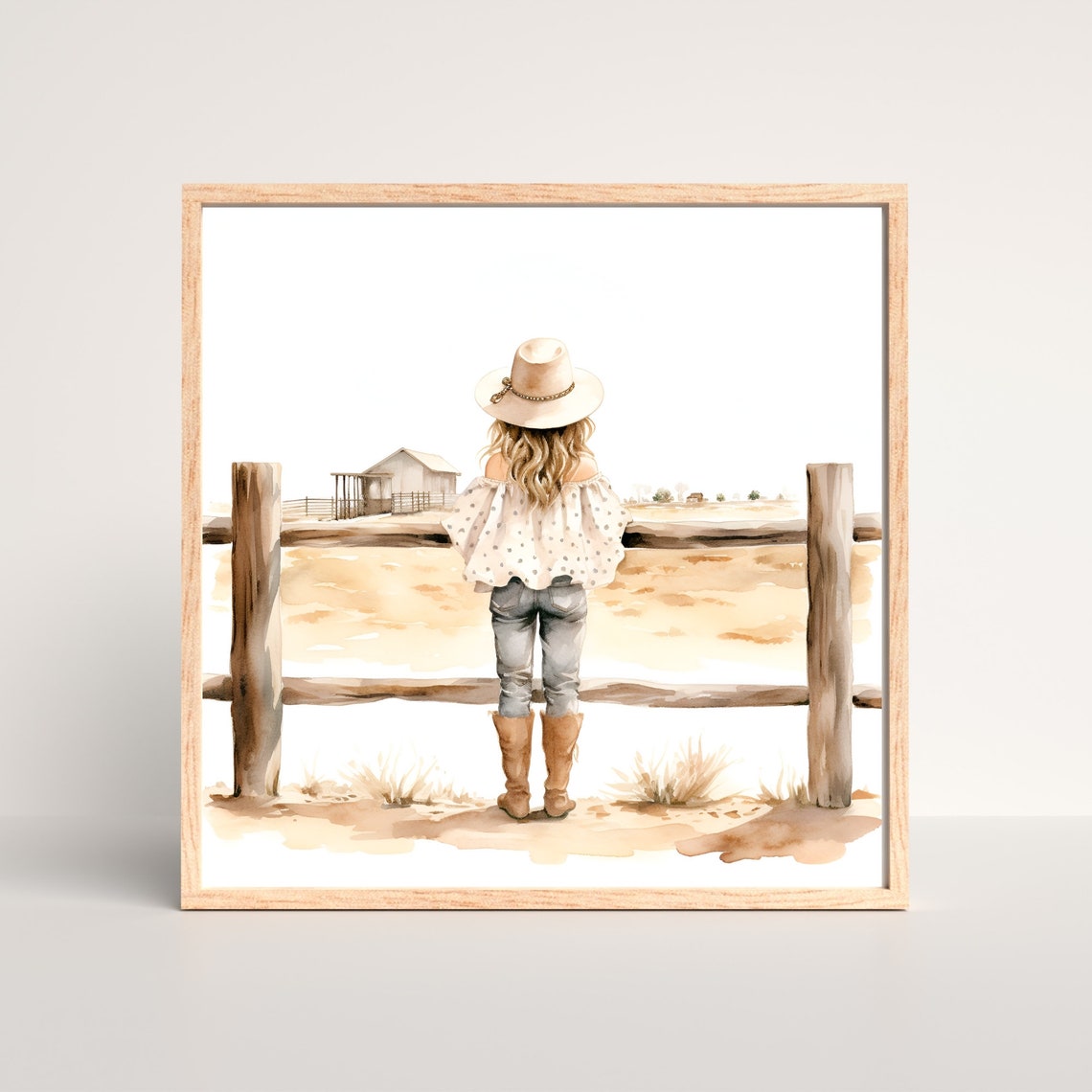 Cowgirl Nursery Decor Farm Girl Cowgirl Nursery Print Girls Room Wall Art Nursery Decor Girl Gift