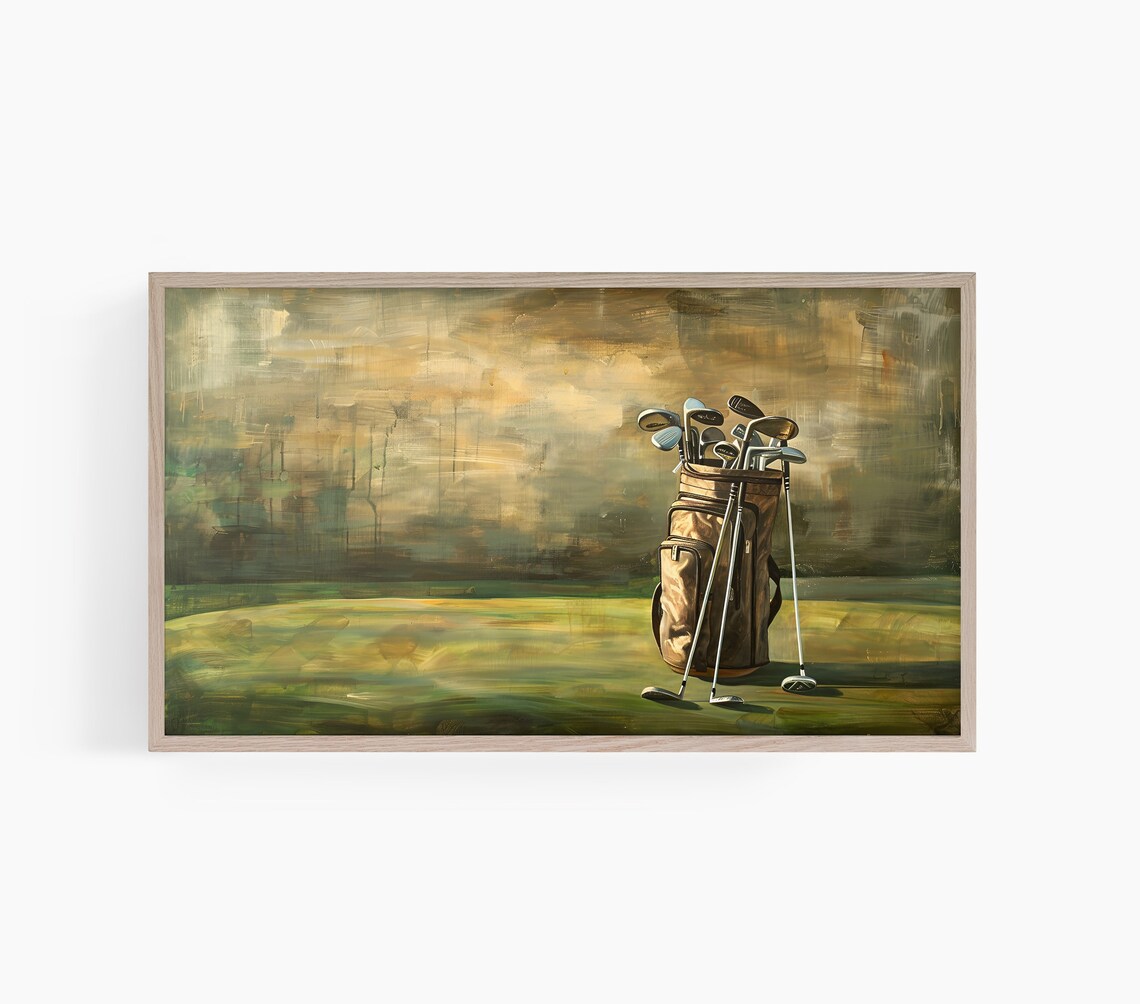 Vintage Golf Art Print for Man Cave Decor