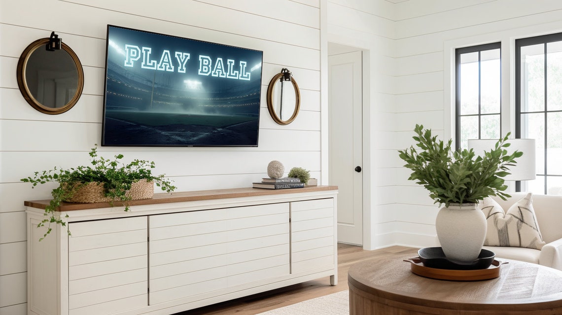 Play Ball Night Baseball Stadium Lights Sport Fan Decor Wall Art - Image 3