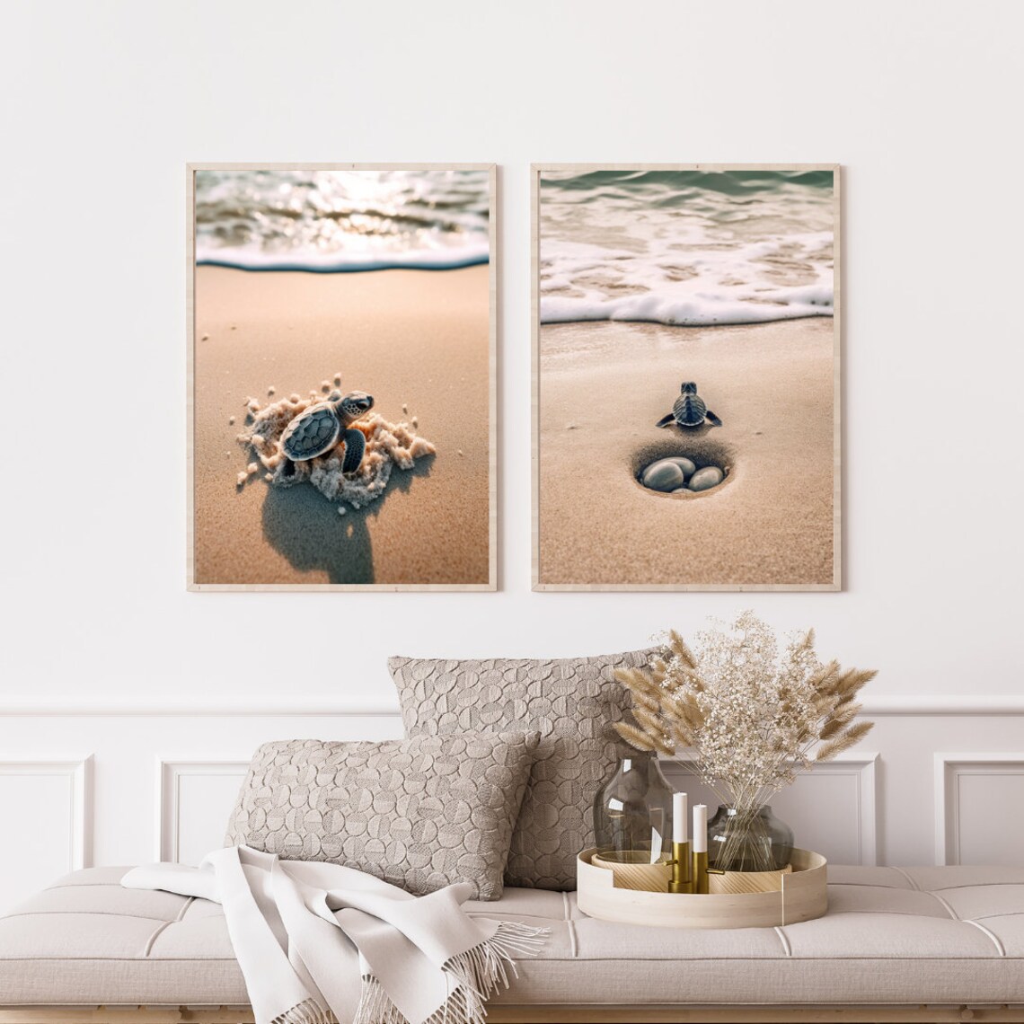 Beach Sea Turtle Poster, Ocean and Beach Decor - Image 2