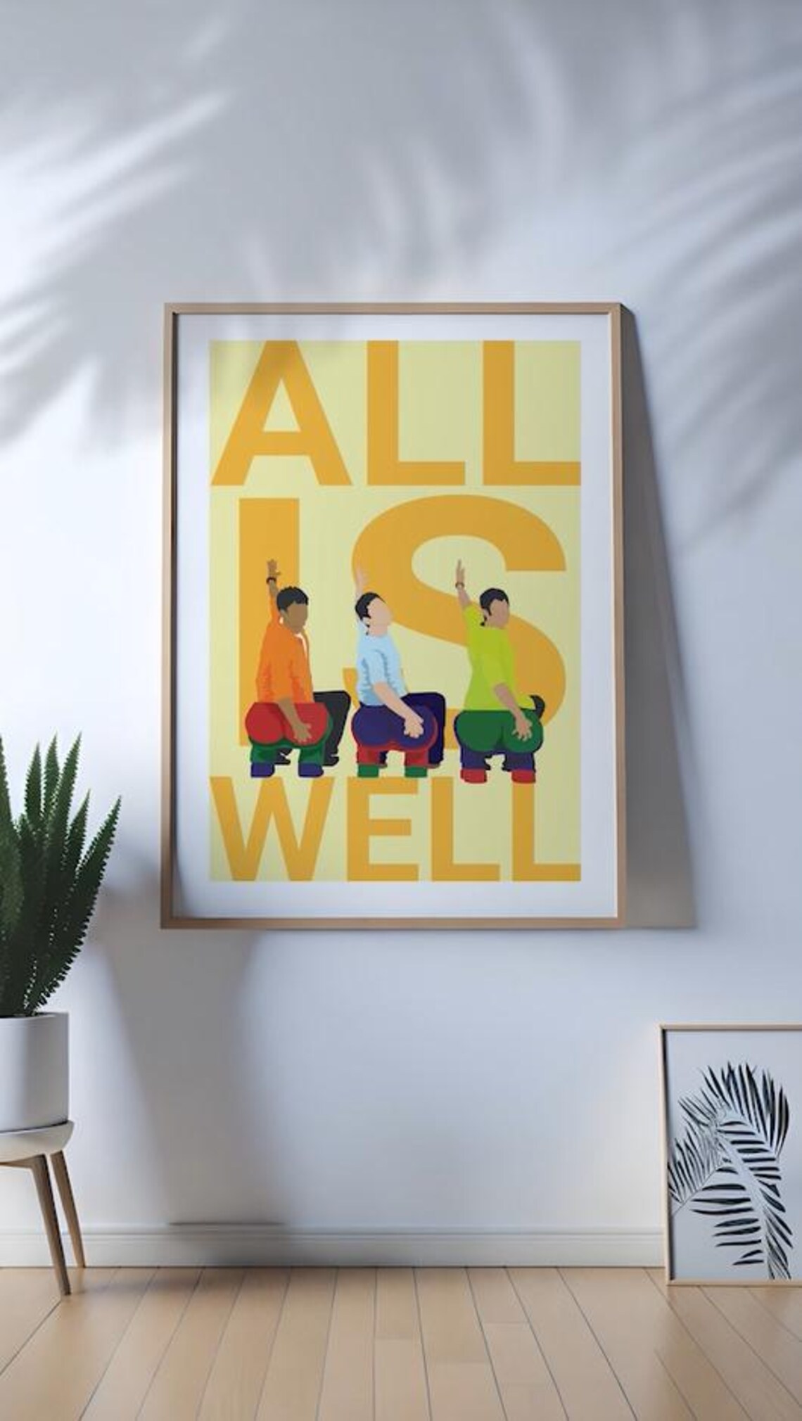 All Is Well Bollywood Quote Poster, Indian Film Art - Image 4
