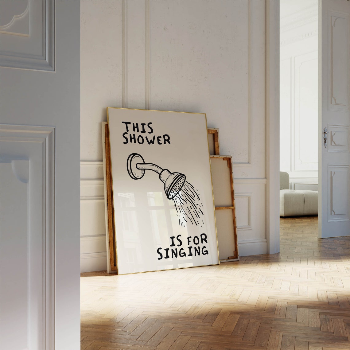 Retro Funny Bathroom Quote Art Print - Image 4
