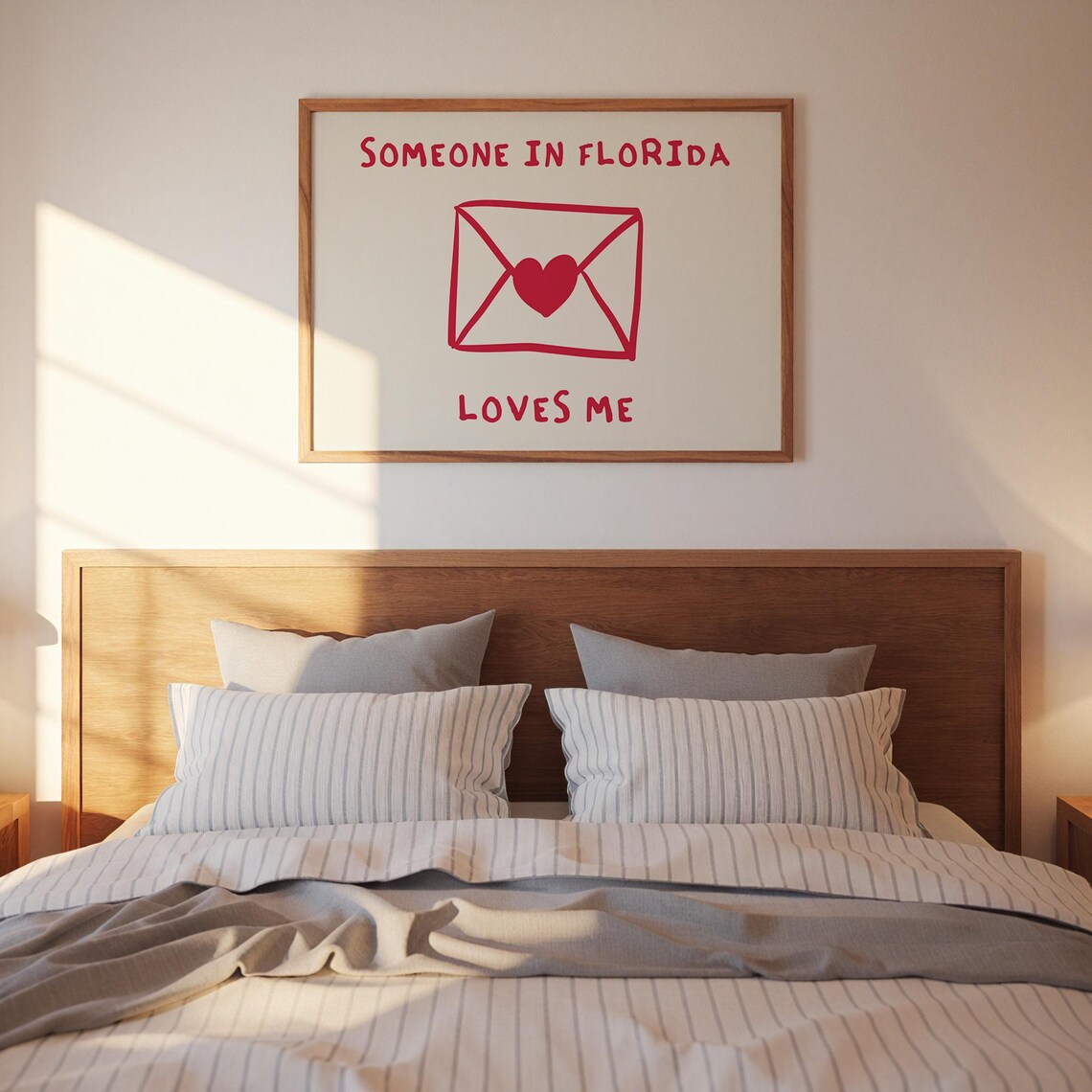 Someone In Florida Loves Me Love Letter Heart Envelope Poster - Image 2