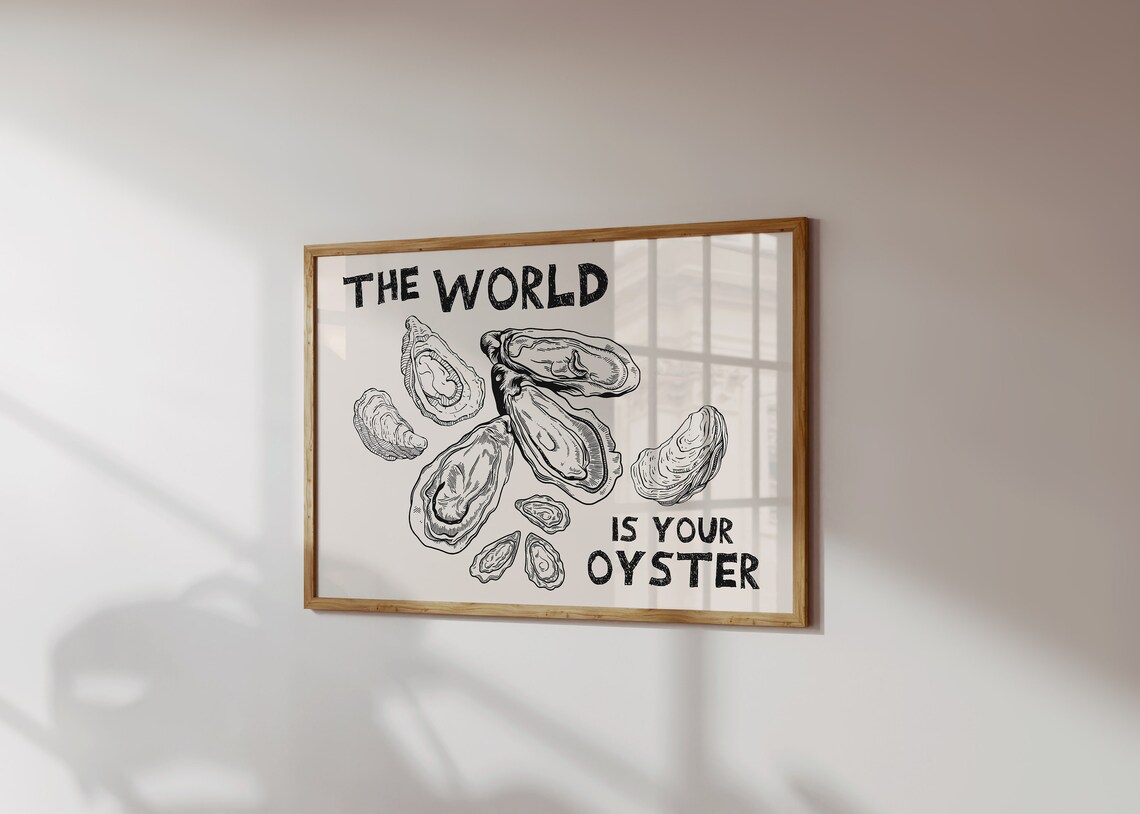 The World Is Your Oyster Retro Kitchen Poster Art - Image 5