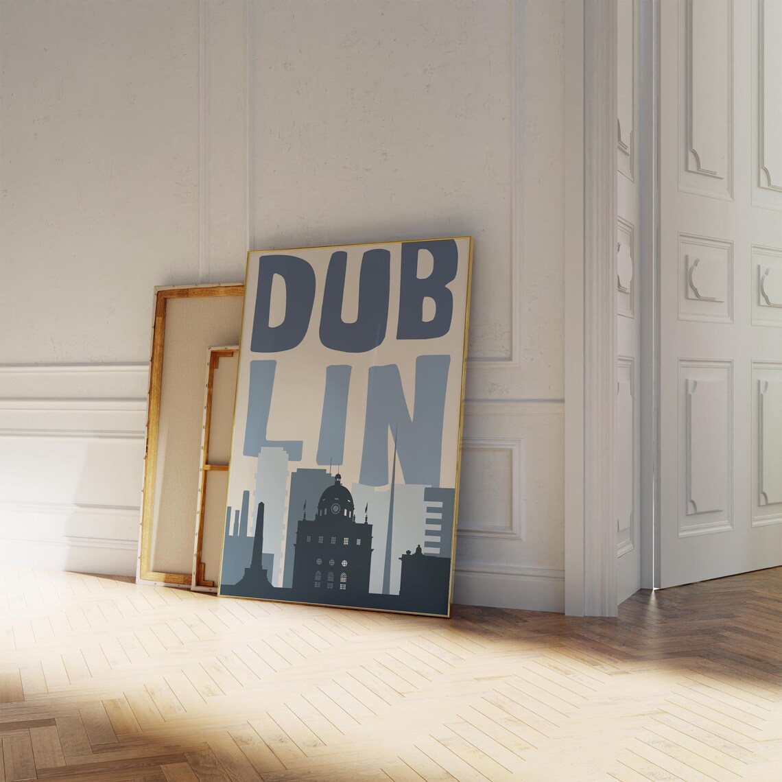 Dublin Skyline Modern Travel Poster, Minimalist - Image 2