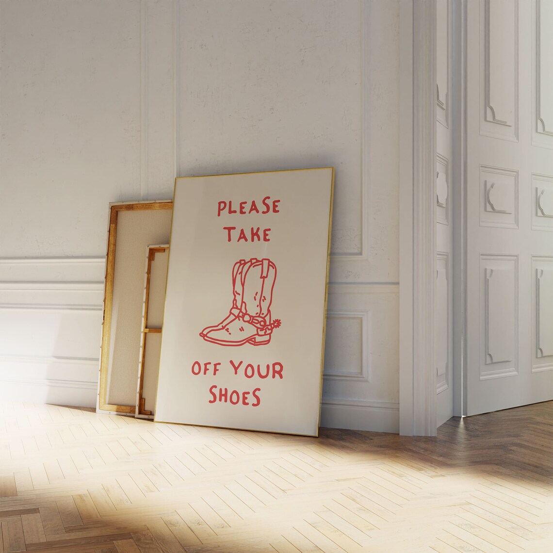 Please Take Off Your Shoes Cowboy Boots Poster Art - Image 5