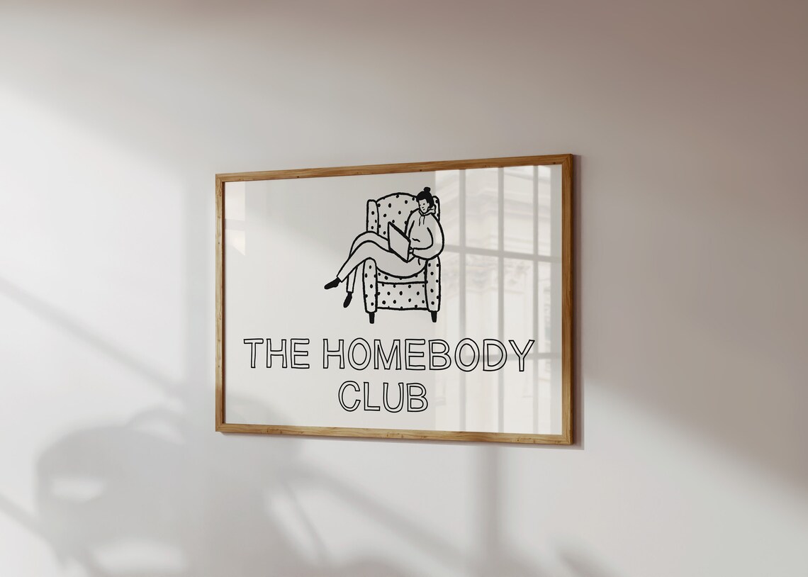 The Homebody Club Girl Reading Horizontal Bedroom Wall Poster - Image 3