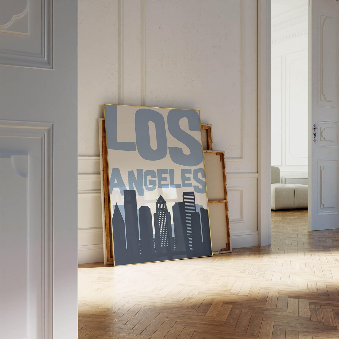 Los Angeles Vintage Skyline Retro California City Travel Poster - Image 3