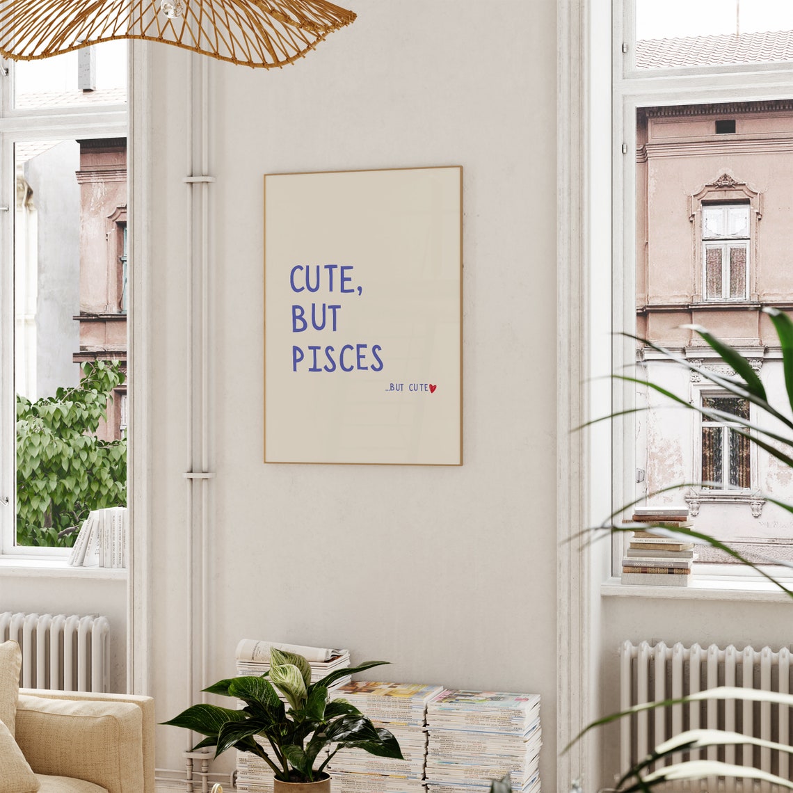 Cute But Pisces Zodiac Sign Poster for Funny Dorm Room Wall Decor - Image 2