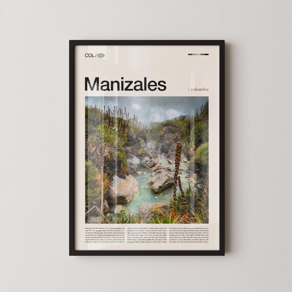 Manizales Colombia Andean Mountain Stream Nature Travel Photo Poster