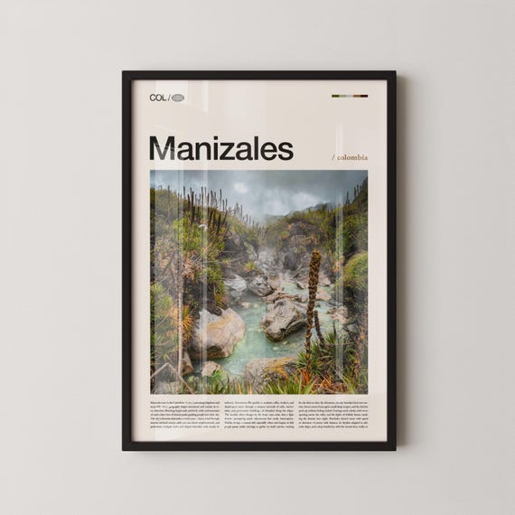 Manizales Print Wall Art Poster Colombia Landscape Photography Coffee Region Decor