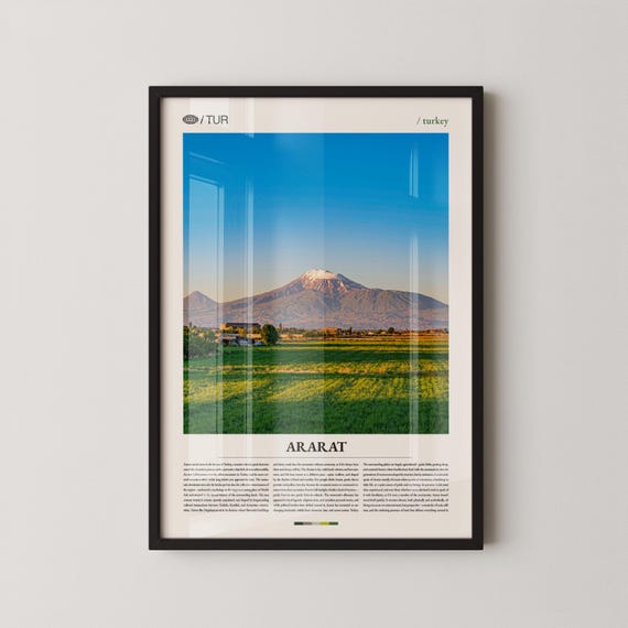 Mount Ararat Trkiye Wall Art Majestic Volcanic Peak Print Poster Scenic Eastern Anatolia Photography Turkish Mountain Decor
