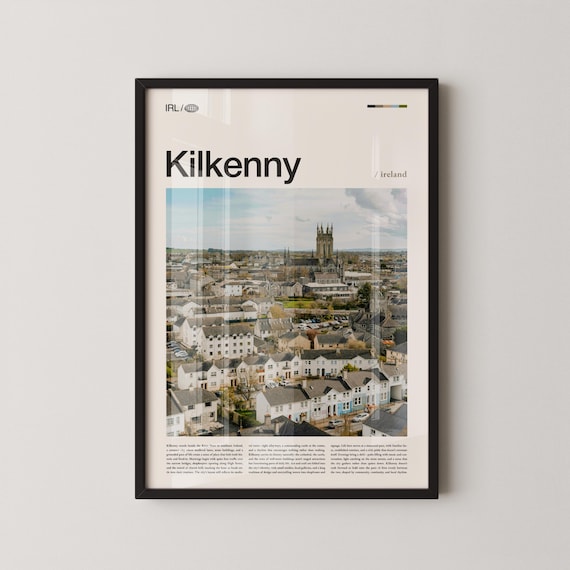 Kilkenny Ireland Medieval Cityscape Cathedral Daytime Travel Photo Wall Poster