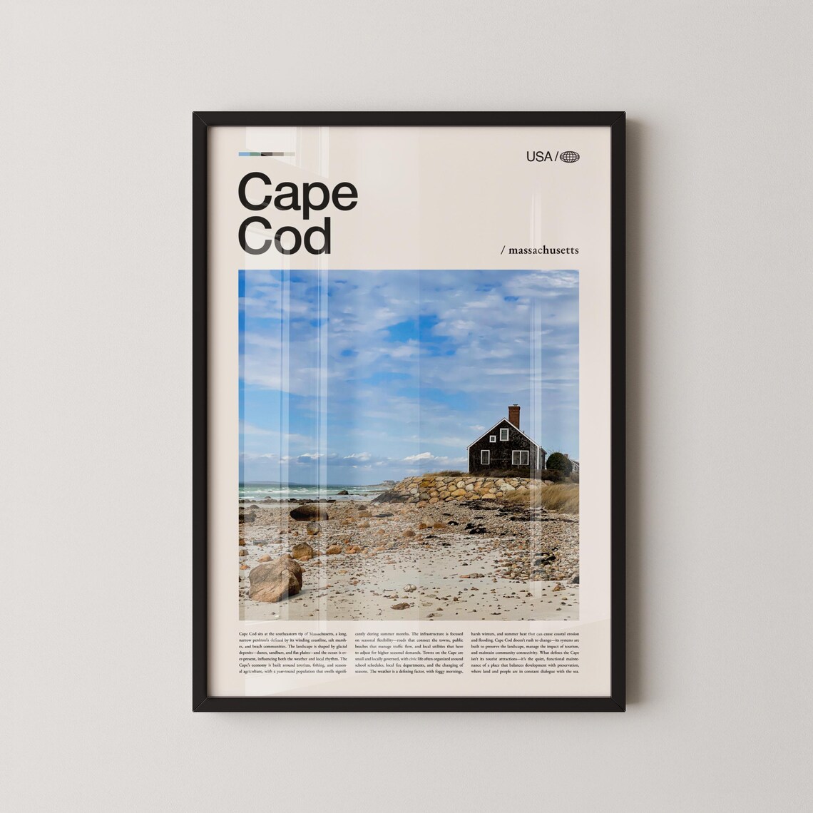 Cape Cod Massachusetts Coastal Travel Poster