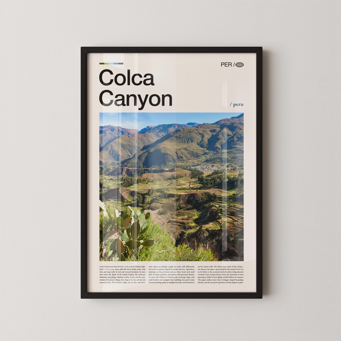 Colca Canyon Print Wall Art Poster Peru Landscape Photography Andean Decor